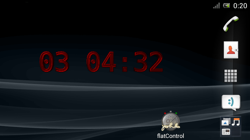 screenshot flatControl Countdown Overrun, flatControl in action
